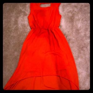 * SOLD *Red high to low sun dress